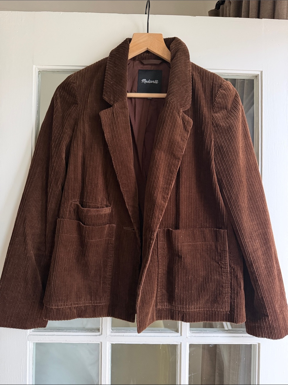 Madewell Chestnut Brown Corduroy Blazer
